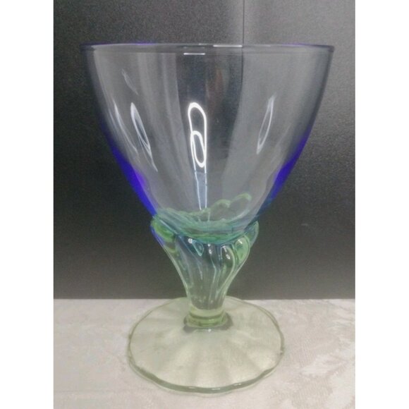 Bormioli Rocco Bahia Blue Green Water Goblet Glassware - Picture 6 of 16